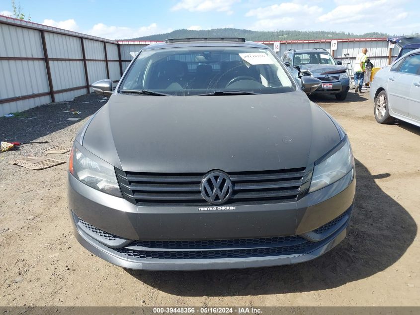 2012 Volkswagen Passat 2.5L Se VIN: 1VWBP7A33CC010558 Lot: 39448356