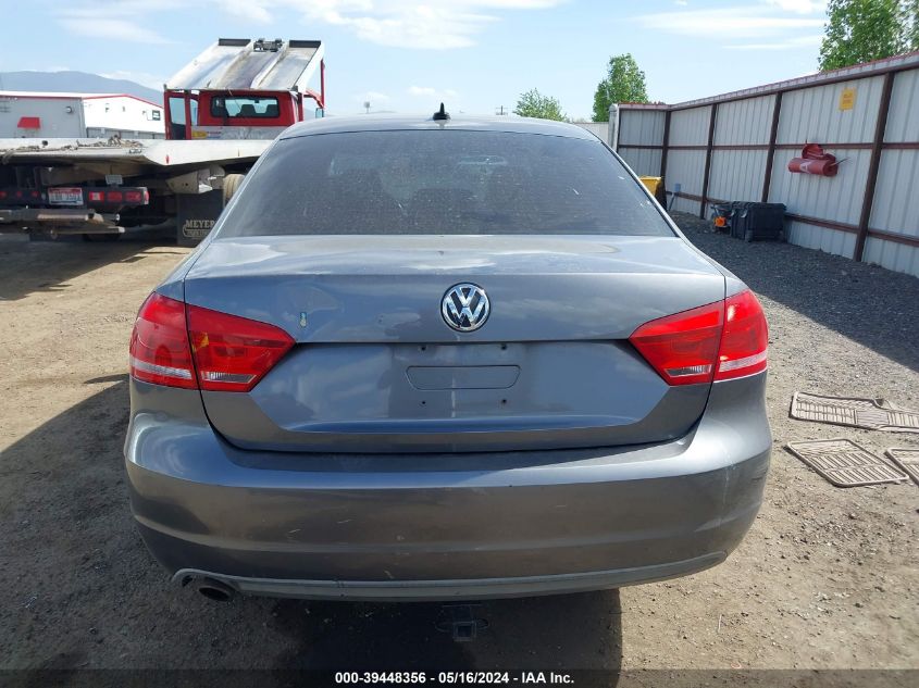 2012 Volkswagen Passat 2.5L Se VIN: 1VWBP7A33CC010558 Lot: 39448356