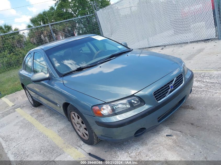 2002 Volvo S60 VIN: YV1RS61R822160565 Lot: 39448365