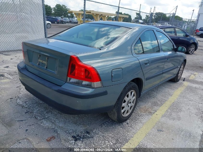 2002 Volvo S60 VIN: YV1RS61R822160565 Lot: 39448365