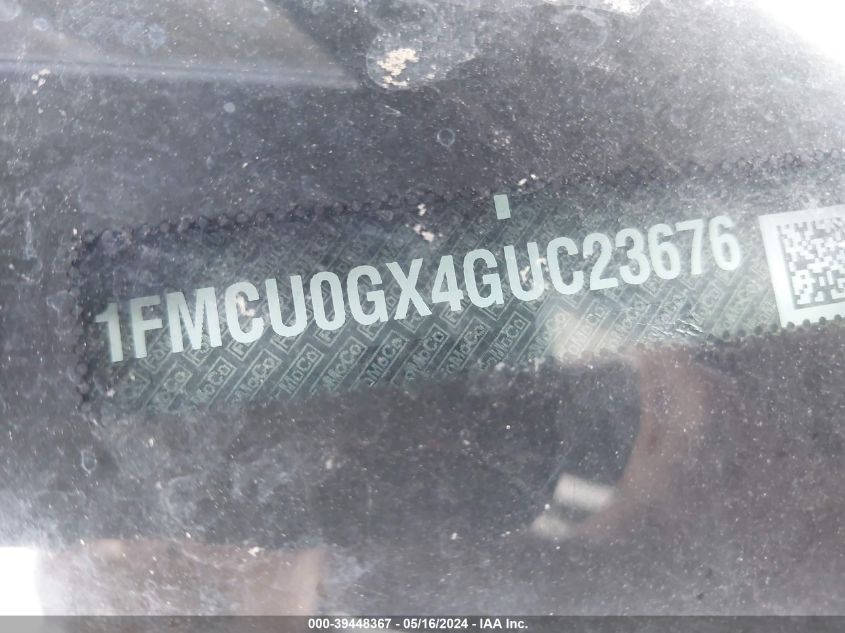 2016 Ford Escape Se VIN: 1FMCU0GX4GUC23676 Lot: 39448367