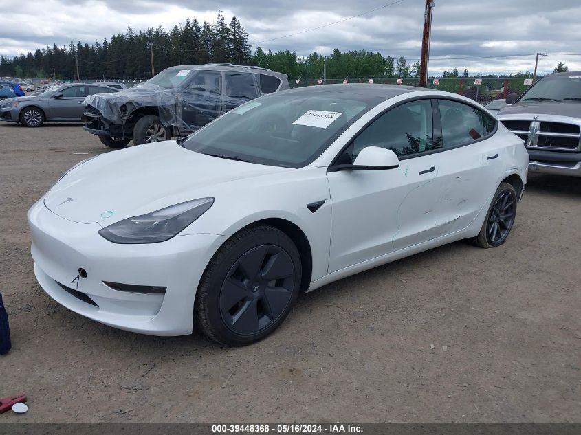 2023 Tesla Model 3 Rear-Wheel Drive VIN: 5YJ3E1EAXPF512656 Lot: 39448368