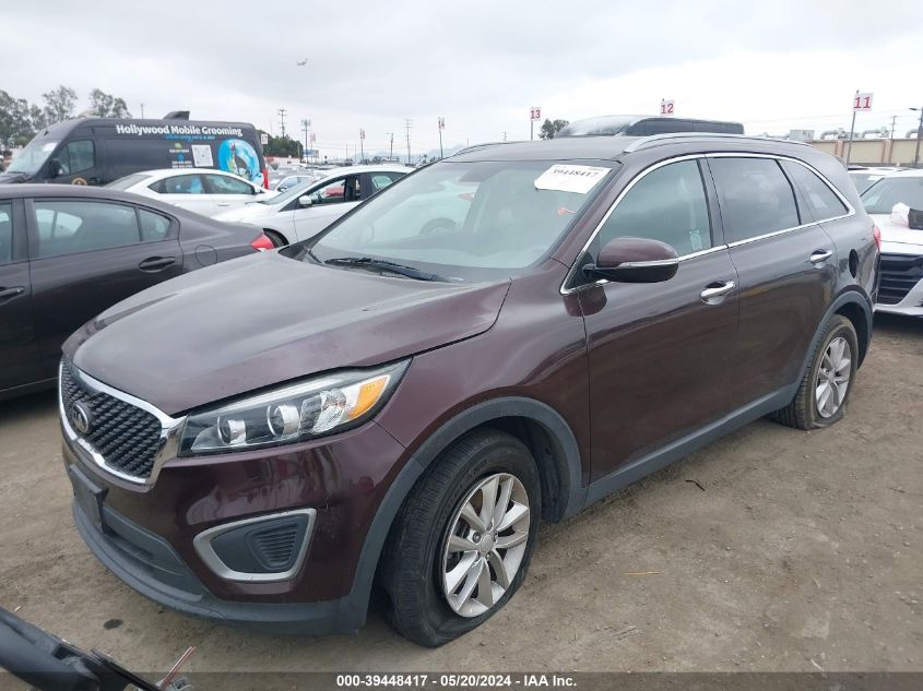 2016 Kia Sorento 3.3L Lx VIN: 5XYPG4A52GG034098 Lot: 39448417