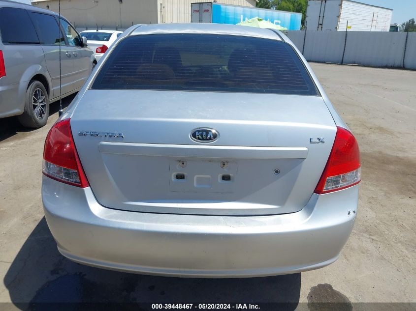 2009 Kia Spectra Lx VIN: KNAFE222X95641904 Lot: 39448467