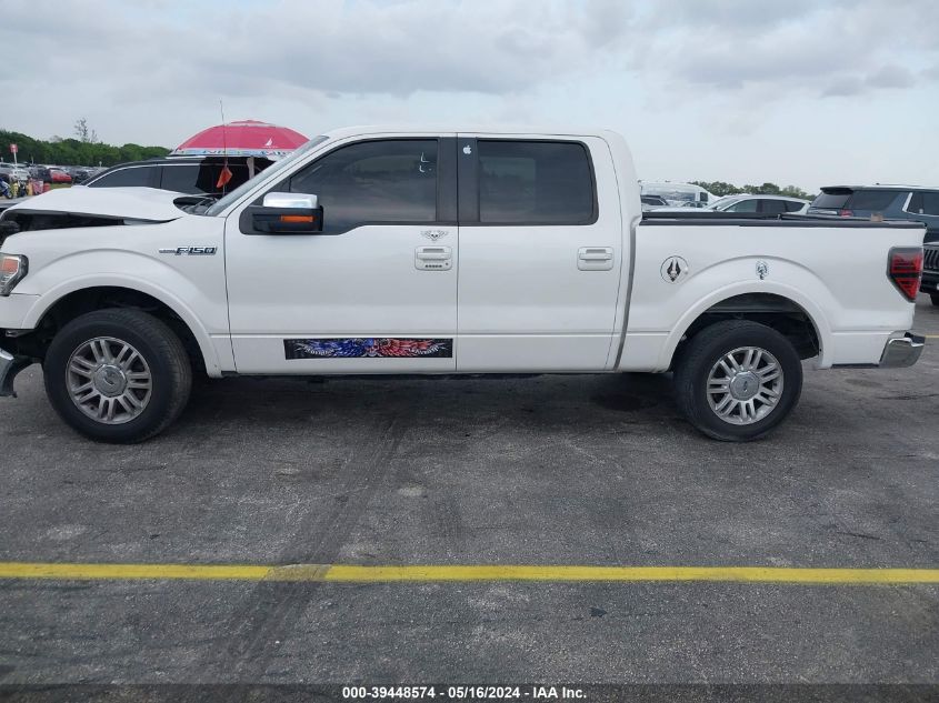 2013 FORD F-150 LARIAT - 1FTFW1CF9DFA64622