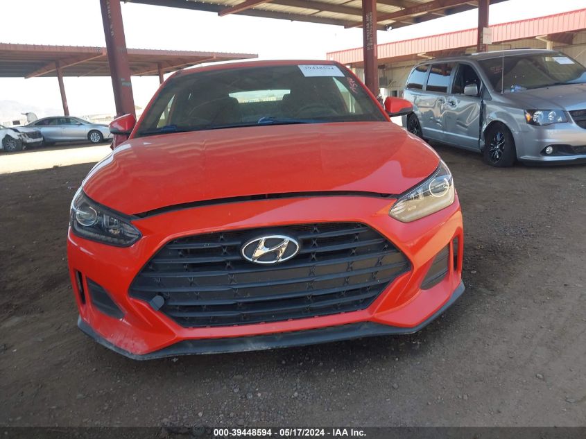 2019 Hyundai Veloster 2.0 VIN: KMHTG6AF3KU015761 Lot: 39448594