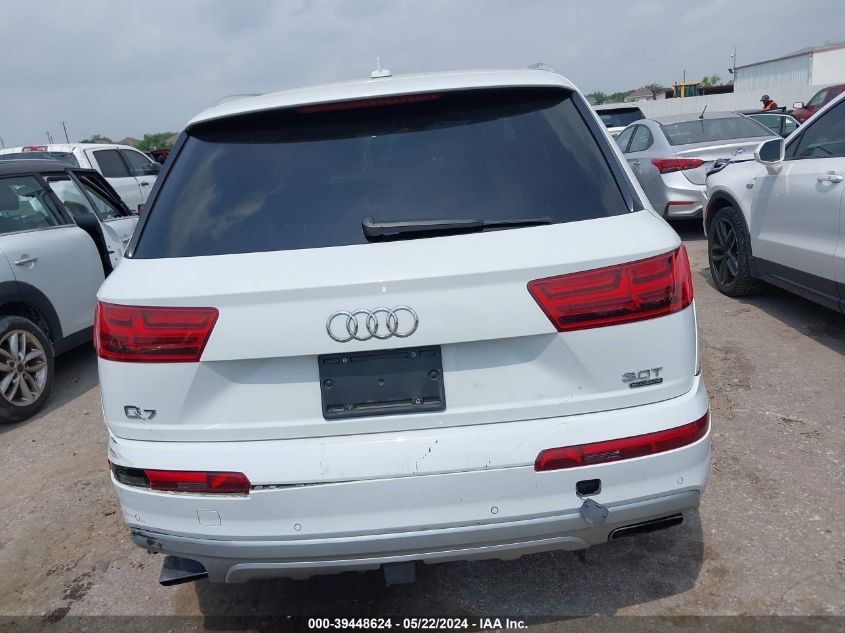 2017 Audi Q7 3.0T Premium VIN: WA1VABF7XHD028485 Lot: 39448624