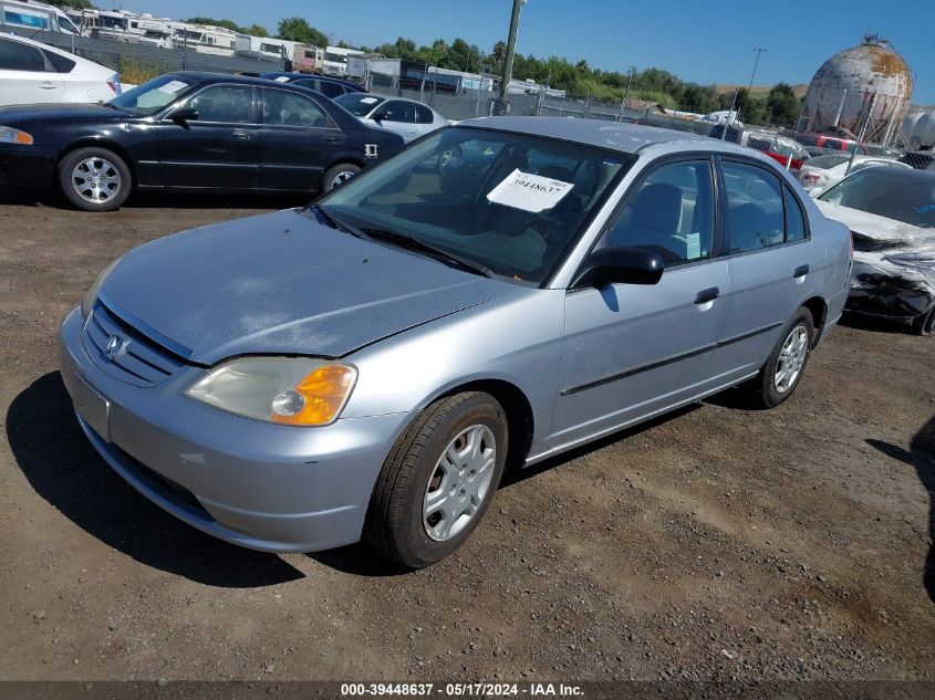 2001 Honda Civic Dx VIN: 2HGES16271H507894 Lot: 39448637