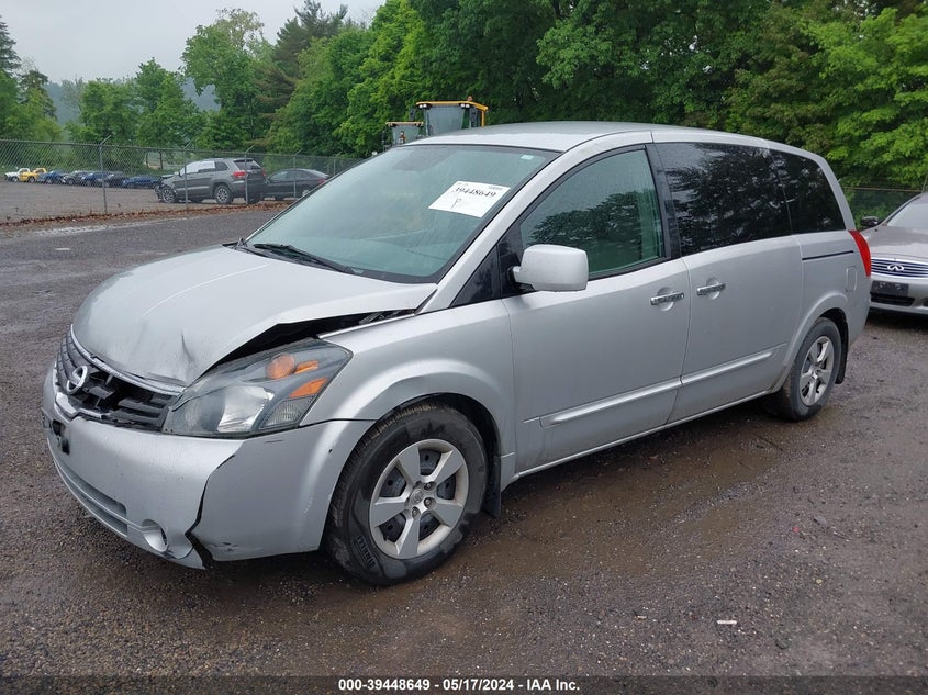 2008 Nissan Quest 3.5 VIN: 5N1BV28U48N109830 Lot: 39448649