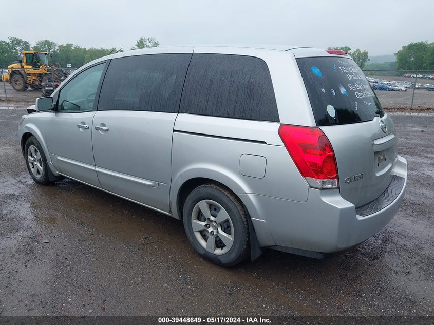 2008 Nissan Quest 3.5 VIN: 5N1BV28U48N109830 Lot: 39448649