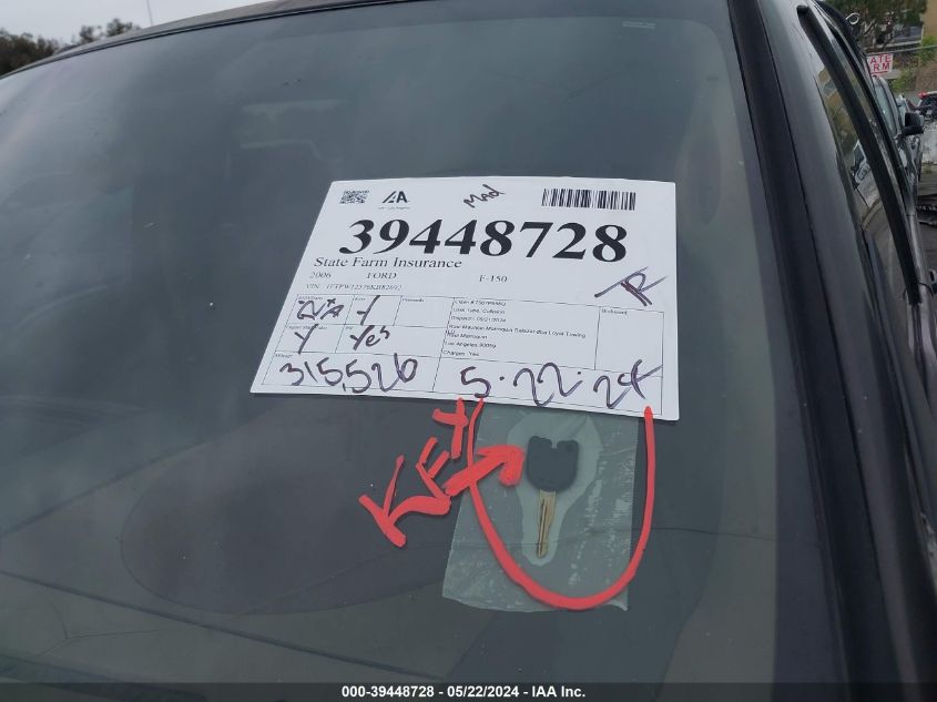 2006 Ford F-150 Lariat/Xlt VIN: 1FTPW12576KB82692 Lot: 39448728