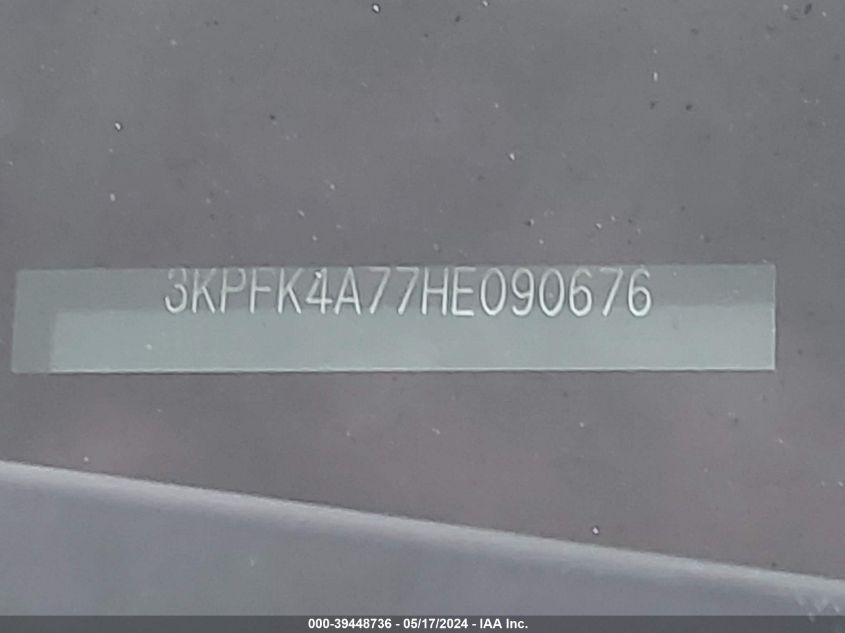 2017 Kia Forte Lx VIN: 3KPFK4A77HE090676 Lot: 39448736