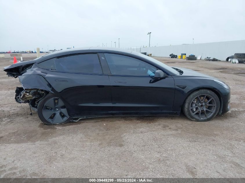 2021 Tesla Model 3 Standard Range Plus Rear-Wheel Drive VIN: 5YJ3E1EAXMF994184 Lot: 39449299