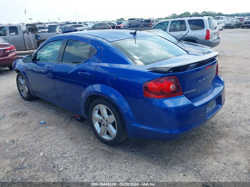 2013 Dodge Avenger Se VIN: 1C3CDZAB0DN697723 Lot: 39449324