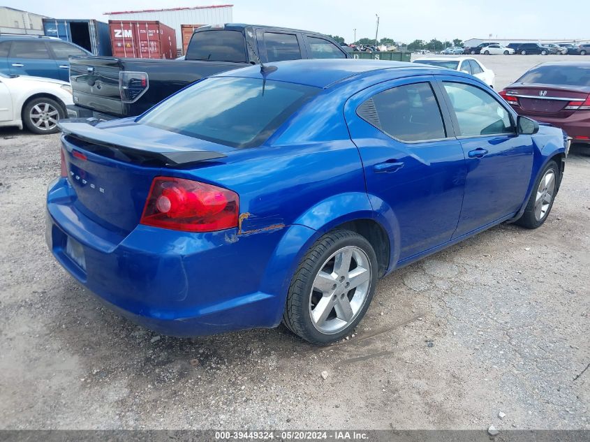 2013 Dodge Avenger Se VIN: 1C3CDZAB0DN697723 Lot: 39449324