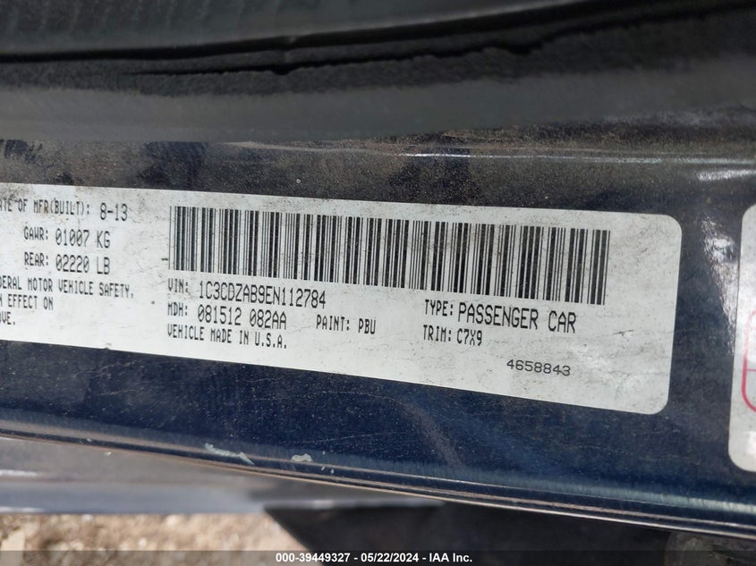 2014 DODGE AVENGER SE - 1C3CDZAB9EN112784