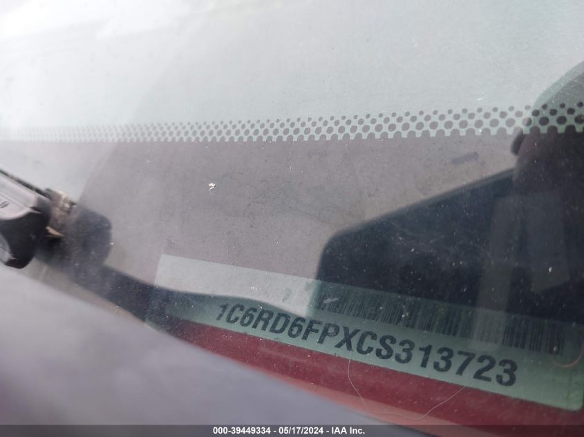 2012 Ram 1500 St VIN: 1C6RD6FPXCS313723 Lot: 39449334