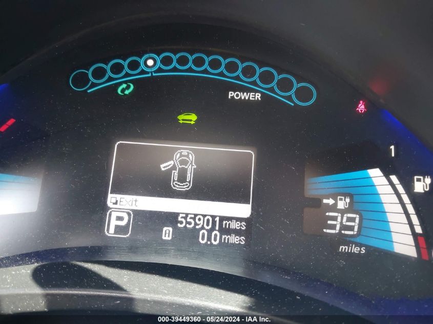 2013 Nissan Leaf S VIN: 1N4AZ0CP0DC400976 Lot: 39449360