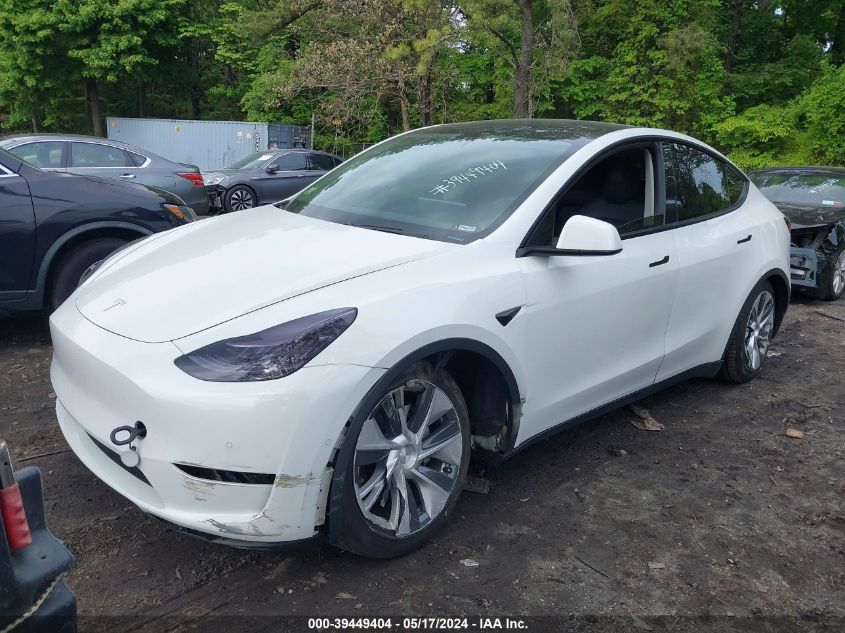 2020 Tesla Model Y Long Range Dual Motor All-Wheel Drive VIN: 5YJYGDEE7LF006698 Lot: 39449404