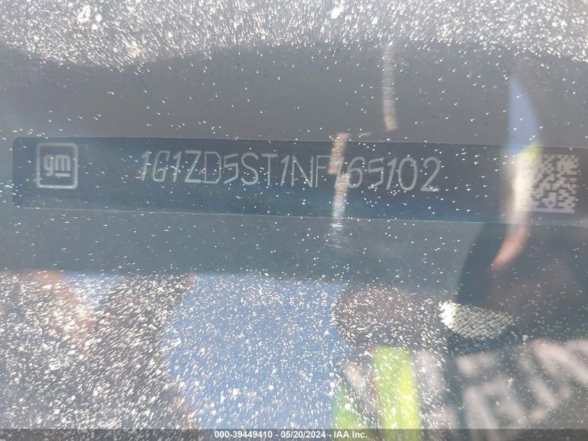 2022 CHEVROLET MALIBU FWD LT - 1G1ZD5ST1NF165102