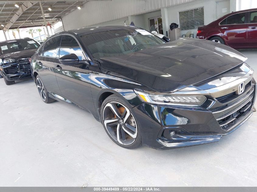 2021 Honda Accord Sport VIN: 1HGCV1F3XMA004273 Lot: 39449489