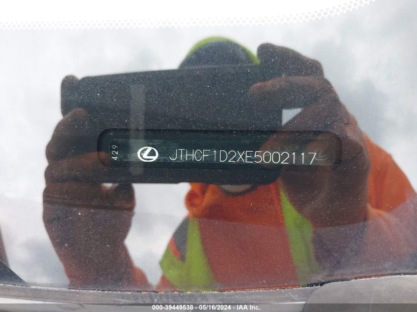 2014 Lexus Is 250 VIN: JTHCF1D2XE5002117 Lot: 39449538