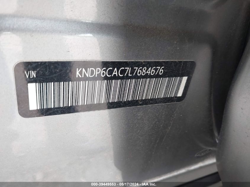 2020 Kia Sportage S VIN: KNDP6CAC7L7684676 Lot: 39449553