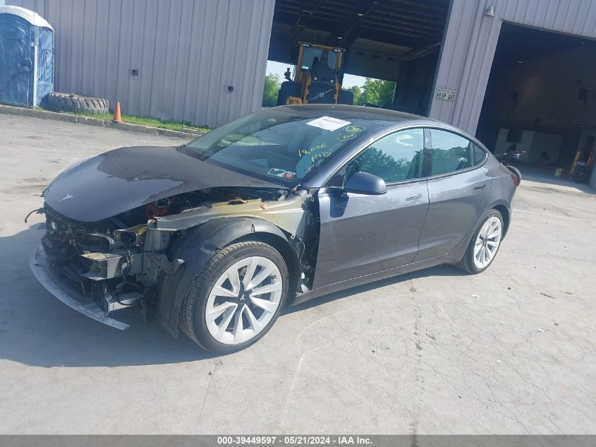 2021 Tesla Model 3 Long Range Dual Motor All-Wheel Drive VIN: 5YJ3E1EB5MF926559 Lot: 39449597