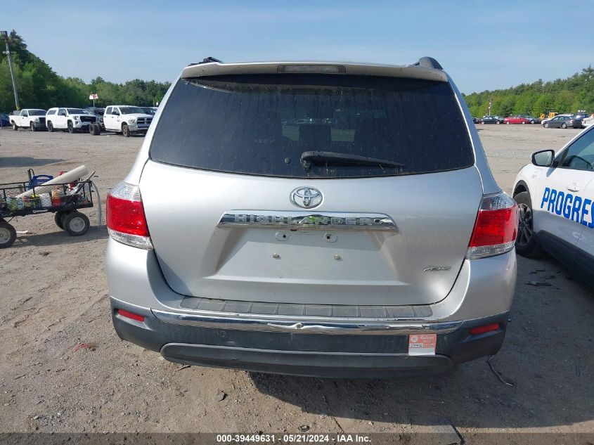 2013 Toyota Highlander Se V6 VIN: 5TDBK3EH4DS210462 Lot: 39449631