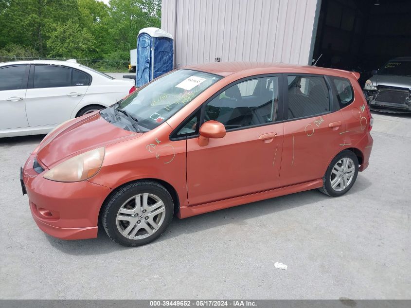 2007 Honda Fit Sport VIN: JHMGD38667S005553 Lot: 39449652