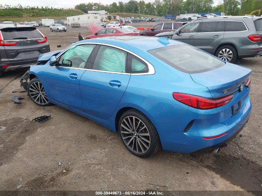 2020 BMW 228I Gran Coupe xDrive VIN: WBA73AK06L7G03586 Lot: 39449673