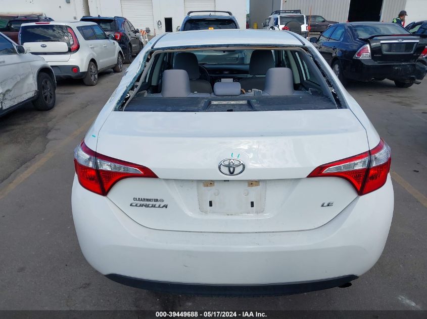 2015 Toyota Corolla Le VIN: 5YFBURHE4FP291358 Lot: 39449688