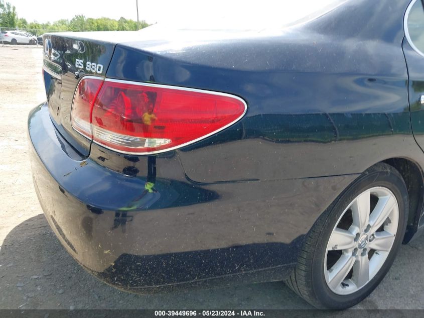 2005 Lexus Es 330 VIN: JTHBA30G655078621 Lot: 39449696