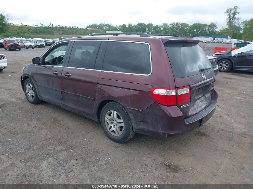 2007 Honda Odyssey Ex-L VIN: 5FNRL387X7B460991 Lot: 39449718