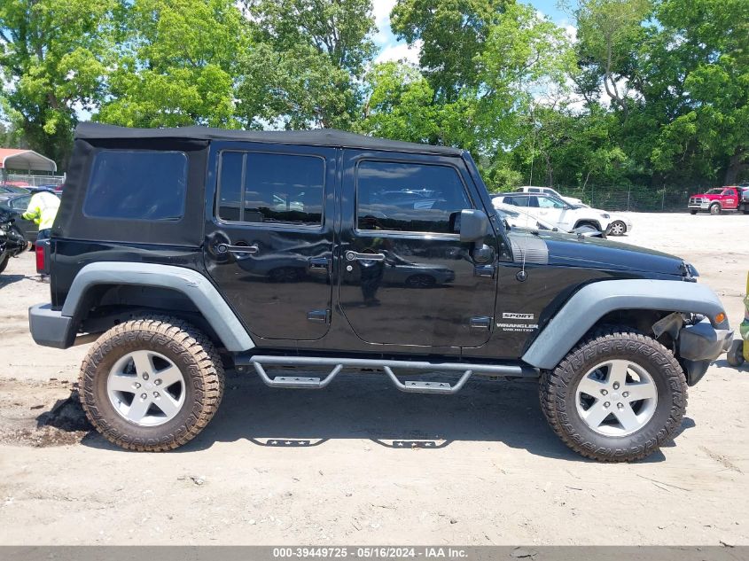 2014 Jeep Wrangler Unlimited Sport VIN: 1C4BJWDG4EL306642 Lot: 39449725