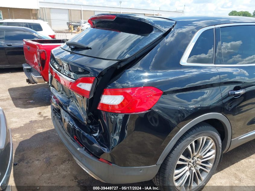 2016 Lincoln Mkx Reserve VIN: 2LMTJ8LR8GBL56014 Lot: 39449727