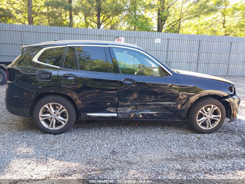 2021 BMW X3 xDrive30I VIN: 5UXTY5C08M9E07775 Lot: 39449740