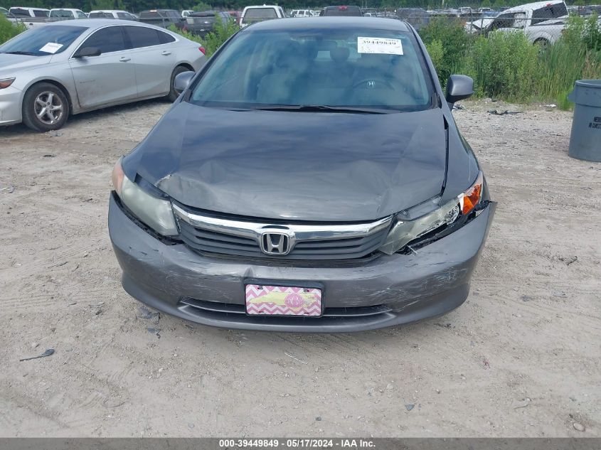 2012 Honda Civic Lx VIN: 2HGFB2F57CH515193 Lot: 39449849