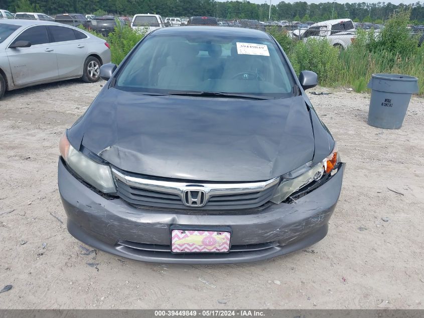 2012 Honda Civic Lx VIN: 2HGFB2F57CH515193 Lot: 39449849