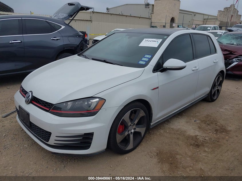 2016 VOLKSWAGEN GOLF GTI AUTOBAHN W/PERFORMANCE PACKAGE 4-DOOR - 3VW447AU6GM021309