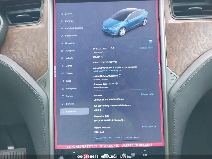 5YJXCAE27LF237757 2020 TESLA MODEL X - Image 18