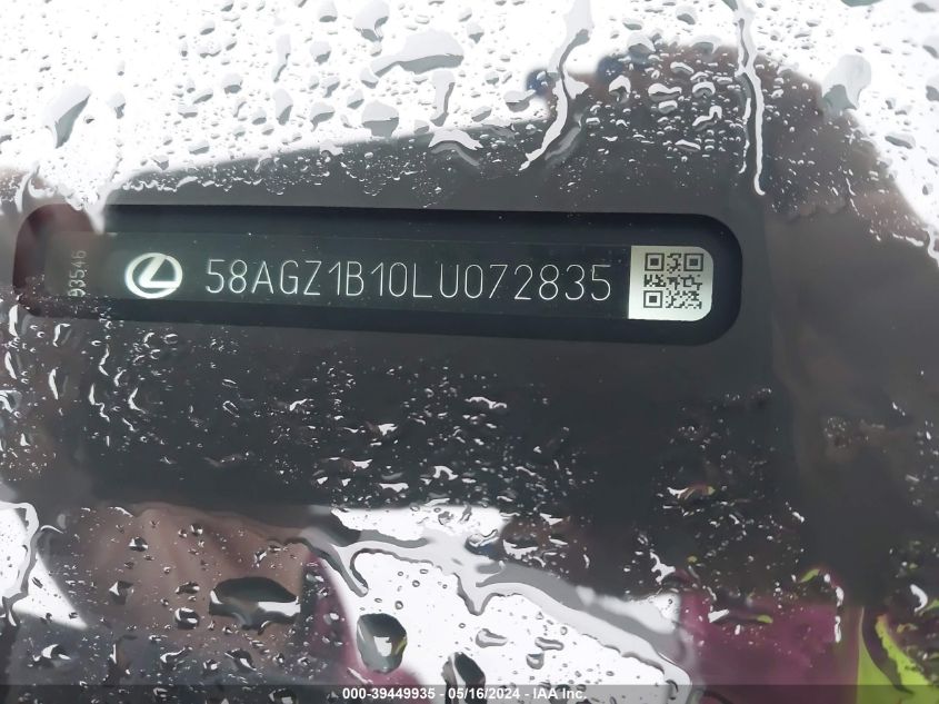 2020 Lexus Es 350 F Sport VIN: 58AGZ1B10LU072835 Lot: 39449935