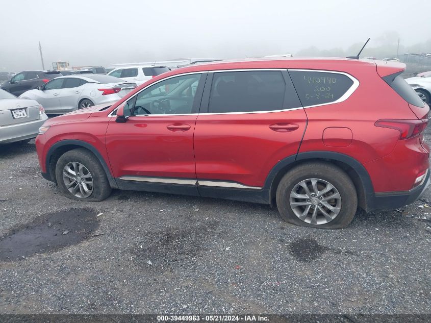 2019 Hyundai Santa Fe Se VIN: 5NMS23AD0KH040040 Lot: 39449963