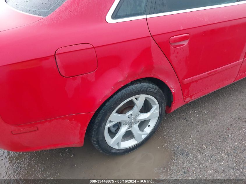 2007 Audi A4 2.0T VIN: WAUAF78E77A192661 Lot: 39449975