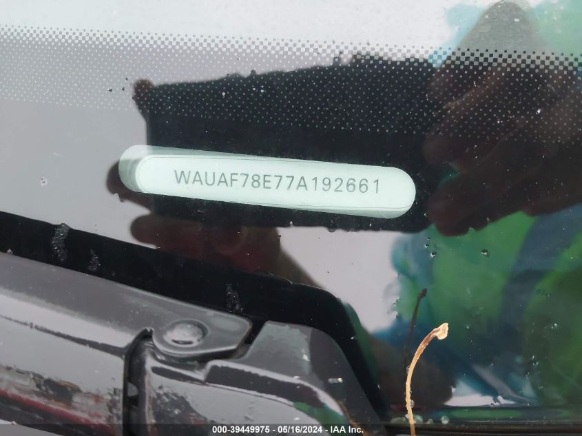 2007 Audi A4 2.0T VIN: WAUAF78E77A192661 Lot: 39449975