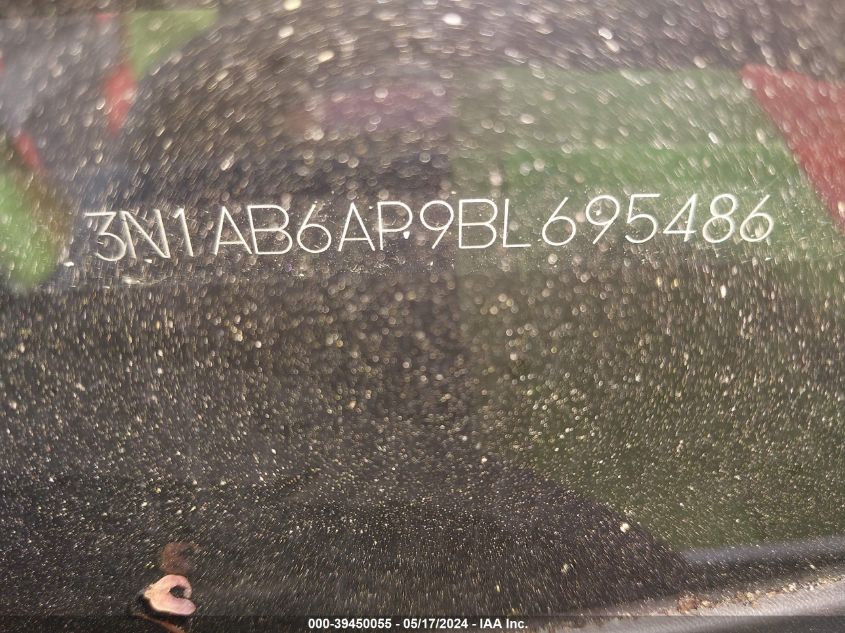 2011 Nissan Sentra 2.0Sr VIN: 3N1AB6AP9BL695486 Lot: 39450055
