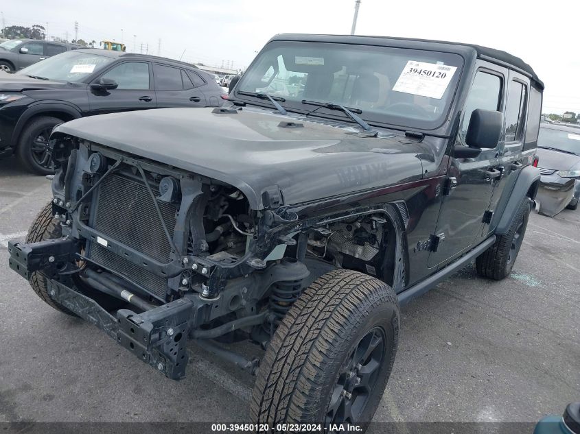 2020 Jeep Wrangler Unlimited Willys 4X4 VIN: 1C4HJXDN0LW237183 Lot: 39450120