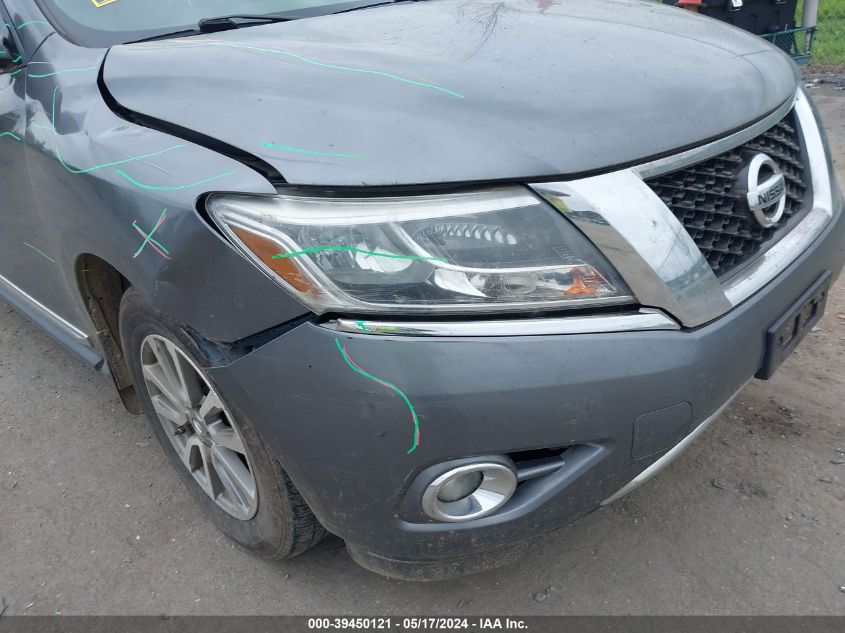 2015 Nissan Pathfinder Sl VIN: 5N1AR2MM4FC615639 Lot: 39450121