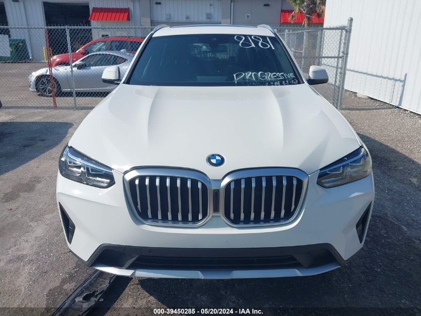 2023 BMW X3 Sdrive30I VIN: 5UX43DP02P9T00181 Lot: 39450285