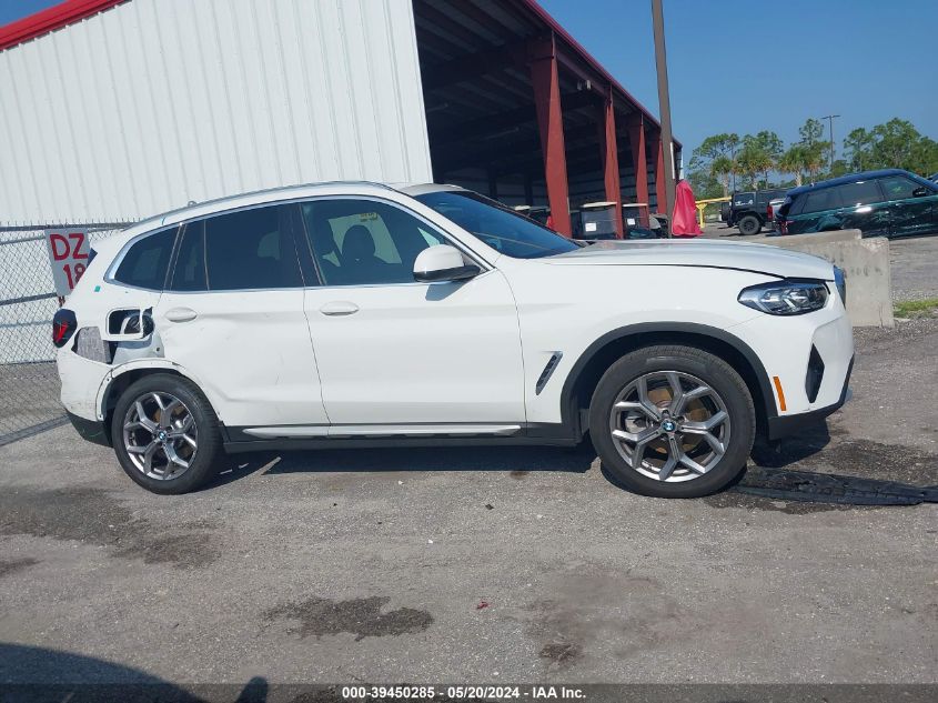 2023 BMW X3 Sdrive30I VIN: 5UX43DP02P9T00181 Lot: 39450285